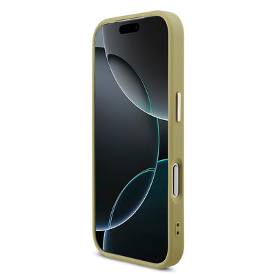 Apple iPhone 17 Pro Kılıf Guess Orjinal Lisanslı 4G Büyük Metal Kamera Çerçeveli ve Logolu Glitter Kapak Gold