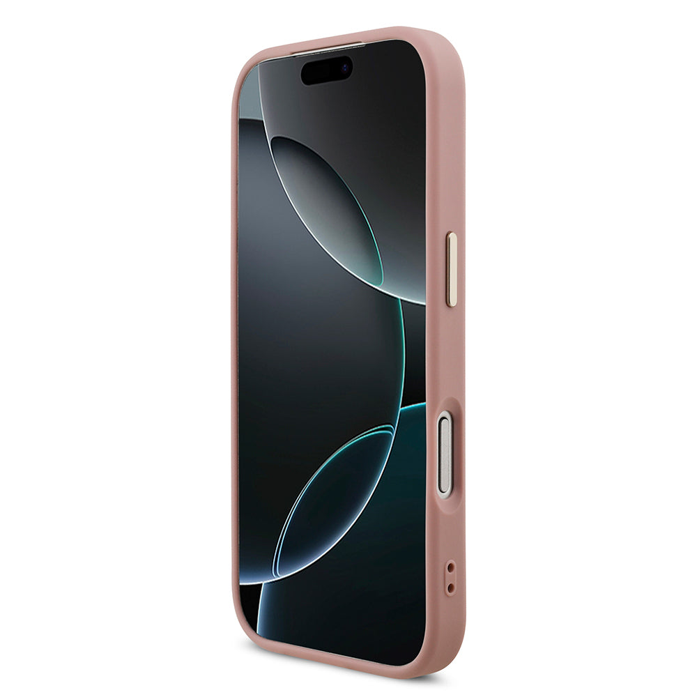 iPhone 17 Pro Kılıf Guess Orjinal Lisanslı 4G Büyük Metal Kamera Çerçeveli ve Logolu Glitter Kılıf