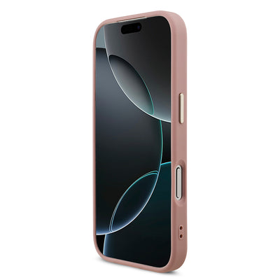 Apple iPhone 17 Pro Kılıf Guess Orjinal Lisanslı 4G Büyük Metal Kamera Çerçeveli ve Logolu Glitter Kapak Gri