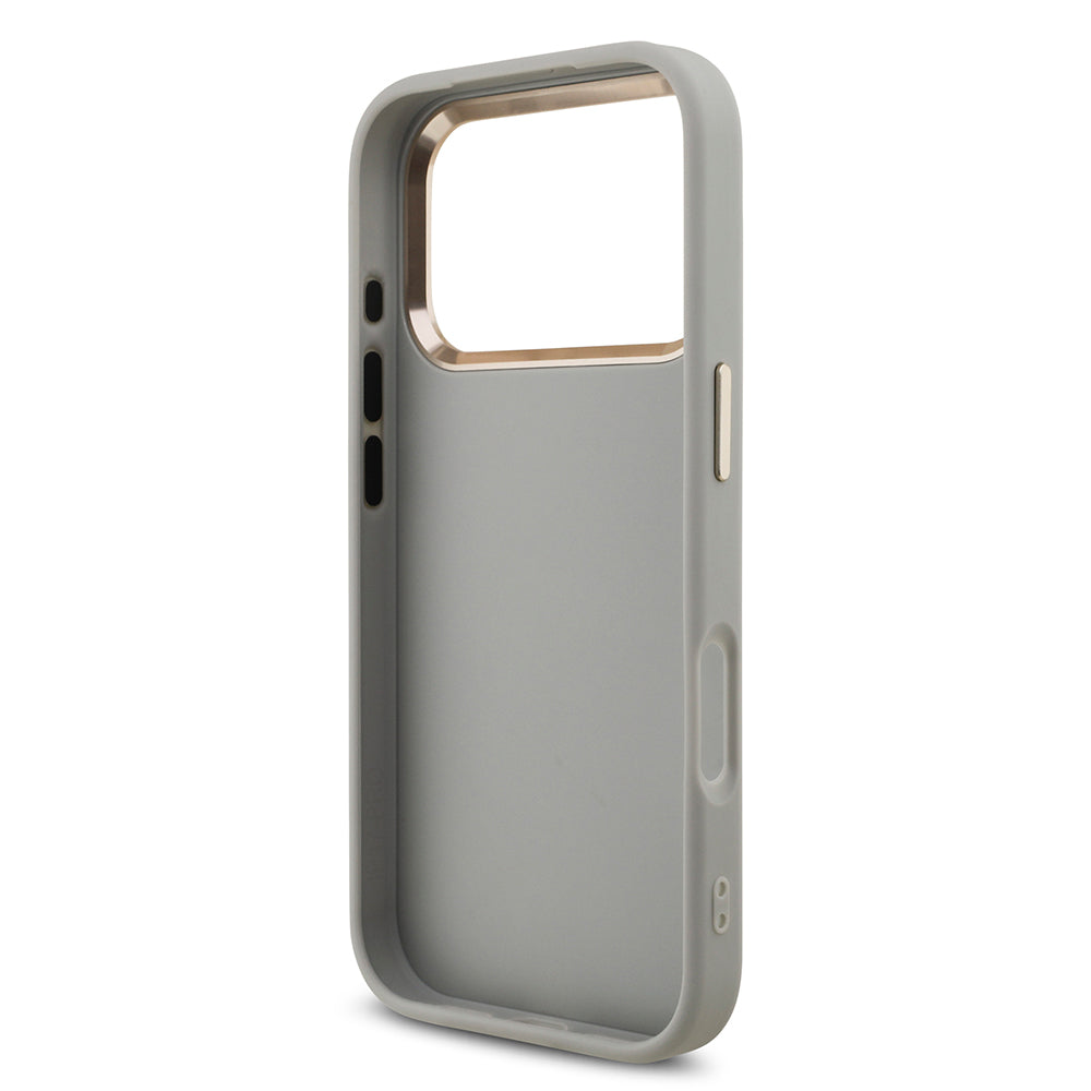 iPhone 17 Pro Kılıf Guess Orjinal Lisanslı 4G Büyük Metal Kamera Çerçeveli ve Logolu Glitter Kılıf