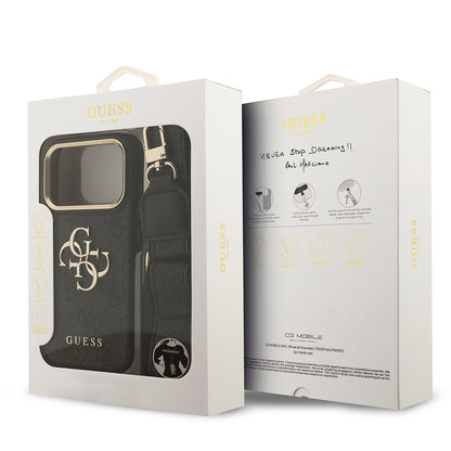 iPhone 17 Pro Kılıf Guess Orjinal Lisanslı 4G Büyük Metal Logolu Kalın Askılı Kılıf
