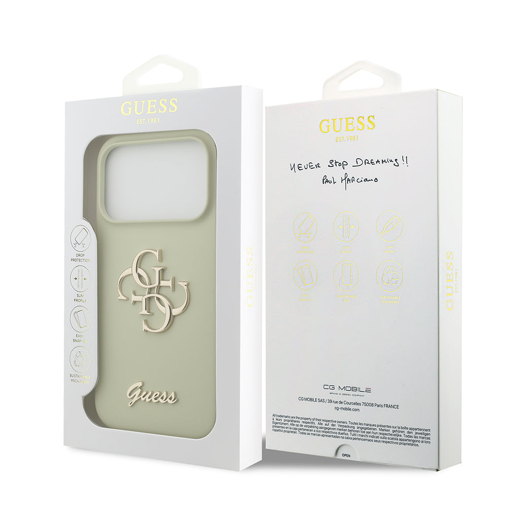 iPhone 17 Pro Kılıf Guess Orjinal Lisanslı Grained Yazı Logolu Kılıf