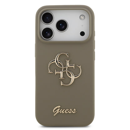 iPhone 17 Pro Kılıf Guess Orjinal Lisanslı Grained Yazı Logolu Kılıf