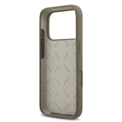 iPhone 17 Pro Kılıf Guess Orjinal Lisanslı Grained Yazı Logolu Kılıf