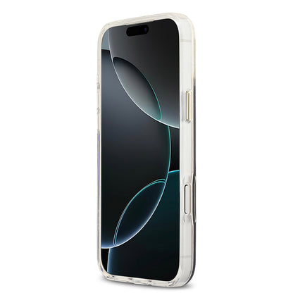 iPhone 17 Pro Kılıf Guess Orjinal Lisanslı M-safe Şarj Özellikli 4G Desenli Simli Silikon Kılıf