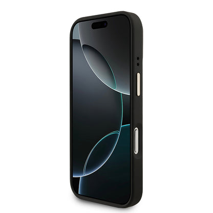 iPhone 17 Pro Kılıf Guess Orjinal Lisanslı M-safe Şarj Özellikli 4G Metal Büyük Logolu Kartlıklı Kılıf