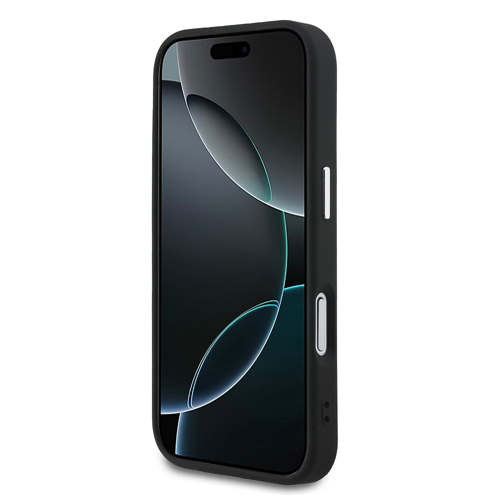 iPhone 17 Pro Kılıf Guess Orjinal Lisanslı M-safe Şarj Özellikli Klasik Yazı Logolu PU Deri Kılıf