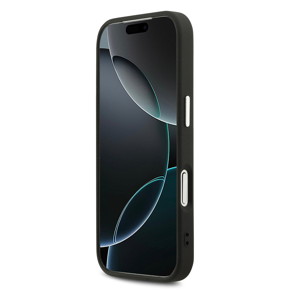 iPhone 17 Pro Kılıf Guess Orjinal Lisanslı M-safe Şarj Özellikli Sıcak Baskılı Klasik Yazı Logolu PU Deri Peony Kılıf