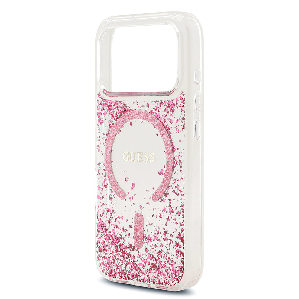 iPhone 17 Pro Kılıf Guess Orjinal Lisanslı M-safe Şarj Özellikli Transparan Resin Bottom Kılıf