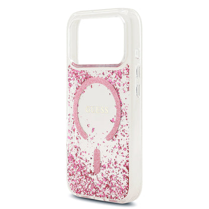 iPhone 17 Pro Kılıf Guess Orjinal Lisanslı M-safe Şarj Özellikli Transparan Resin Bottom Kılıf