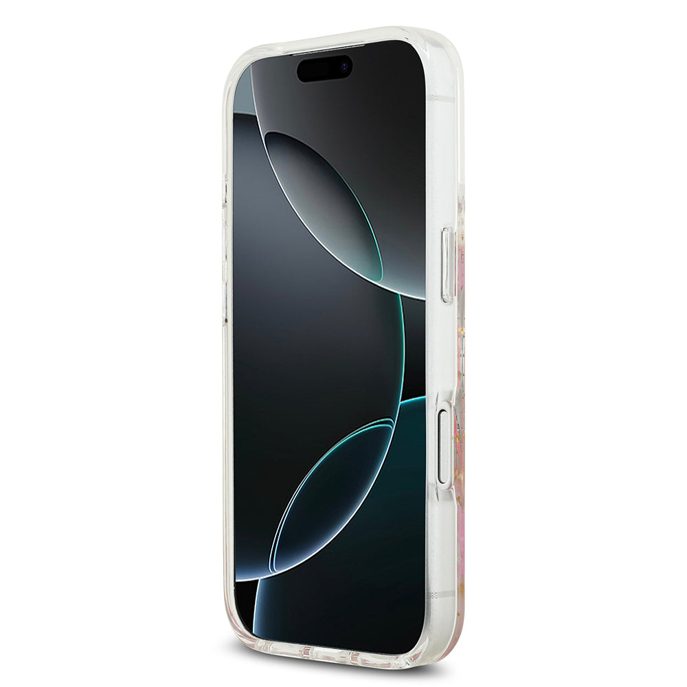 iPhone 17 Pro Kılıf Guess Orjinal Lisanslı M-safe Şarj Özellikli Transparan Resin Flowers Kılıf