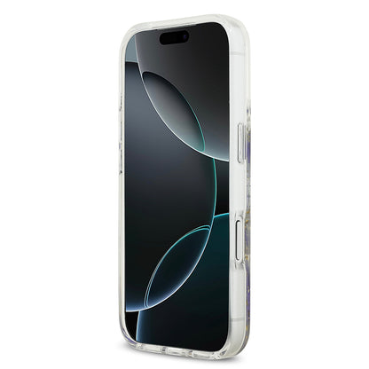 iPhone 17 Pro Kılıf Guess Orjinal Lisanslı M-safe Şarj Özellikli Transparan Resin Flowers Kılıf