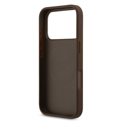 iPhone 17 Pro Kılıf Guess Orjinal Lisanslı M-safe Şarj Özellikli Yazı Logolu Circle Classic Kılıf