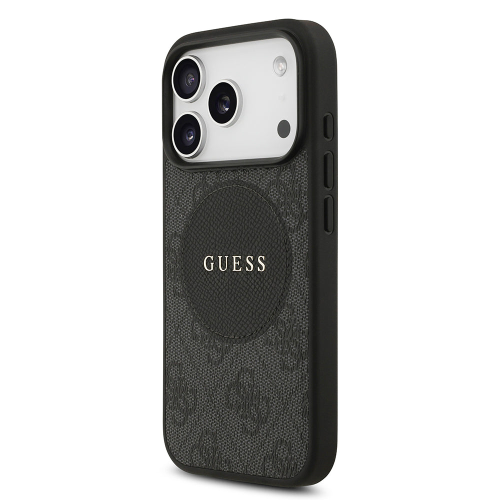 iPhone 17 Pro Kılıf Guess Orjinal Lisanslı M-safe Şarj Özellikli Yazı Logolu Circle Classic Kılıf