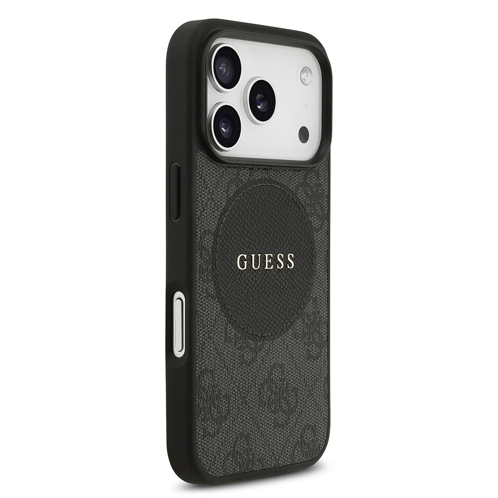 iPhone 17 Pro Kılıf Guess Orjinal Lisanslı M-safe Şarj Özellikli Yazı Logolu Circle Classic Kılıf