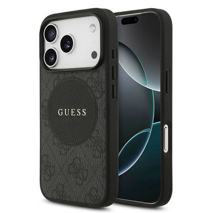 iPhone 17 Pro Kılıf Guess Orjinal Lisanslı M-safe Şarj Özellikli Yazı Logolu Circle Classic Kılıf
