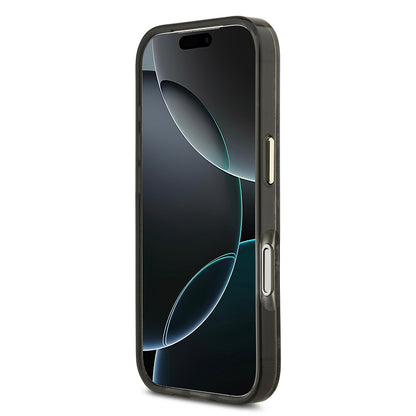 iPhone 17 Pro Kılıf Guess Orjinal Lisanslı M-safe Şarj Özellikli Yazı Logolu Python Desenli Kılıf