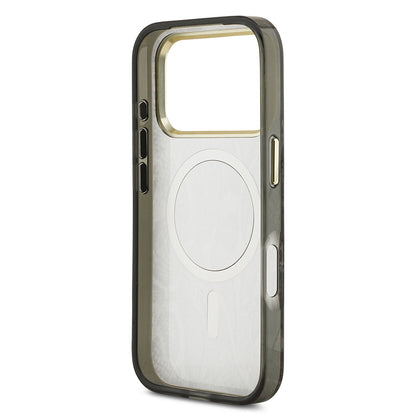 iPhone 17 Pro Kılıf Guess Orjinal Lisanslı M-safe Şarj Özellikli Yazı Logolu Python Desenli Kılıf