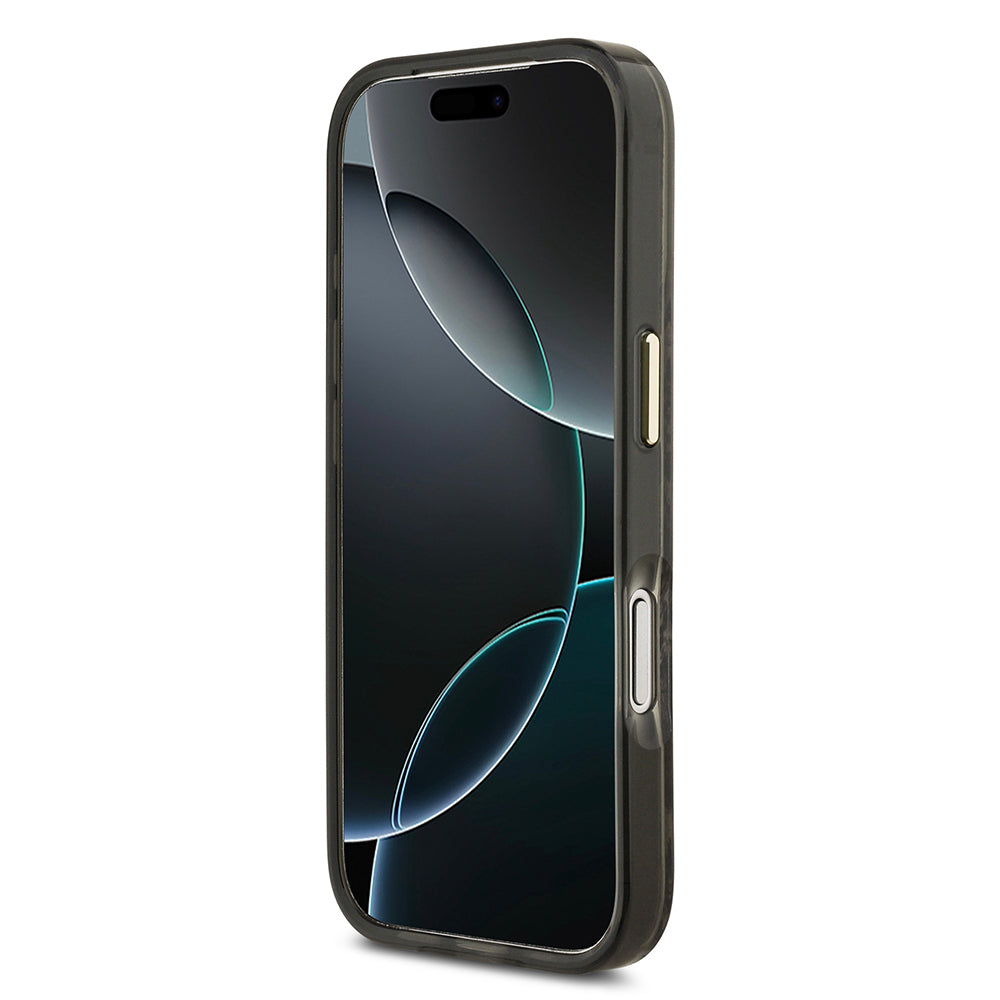 iPhone 17 Pro Kılıf Guess Orjinal Lisanslı M-safe Şarj Özellikli Yazı Logolu Python Desenli Kılıf