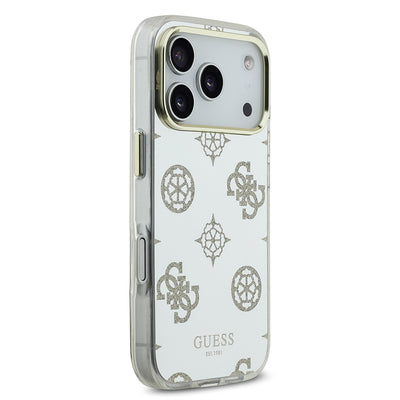 Apple iPhone 17 Pro Kılıf Guess Orjinal Lisanslı Metal Kamera Çerçeveli Simli Aynalı Kapak Gold