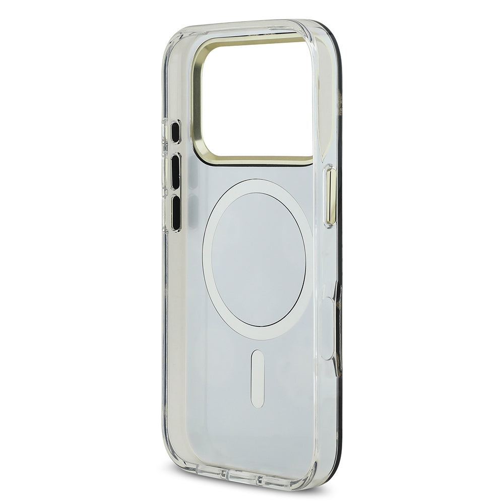 iPhone 17 Pro Kılıf Guess Orjinal Lisanslı Metal Kamera Çerçeveli Simli Aynalı Kılıf