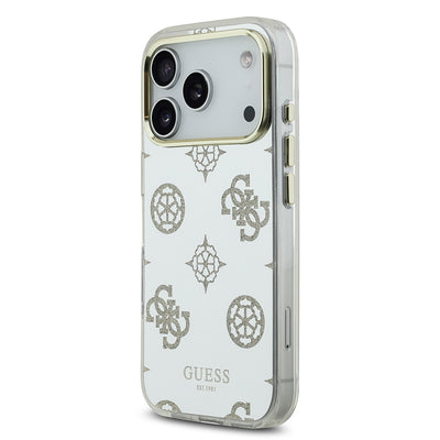 Apple iPhone 17 Pro Kılıf Guess Orjinal Lisanslı Metal Kamera Çerçeveli Simli Aynalı Kapak Gold