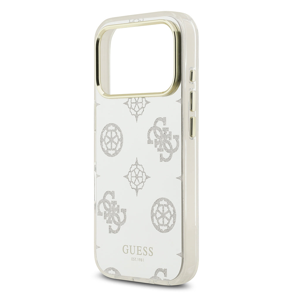 iPhone 17 Pro Kılıf Guess Orjinal Lisanslı Metal Kamera Çerçeveli Simli Aynalı Kılıf