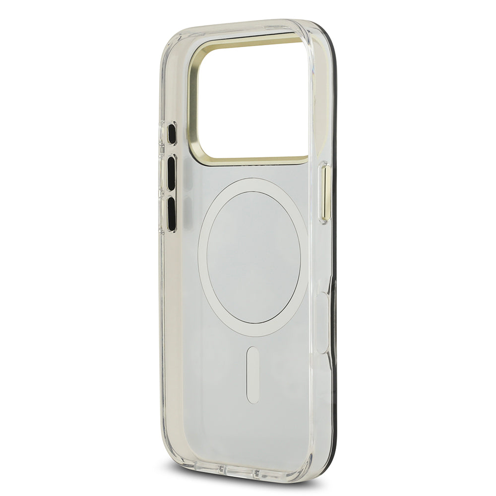 iPhone 17 Pro Kılıf Guess Orjinal Lisanslı Metal Kamera Çerçeveli Simli Aynalı Kılıf