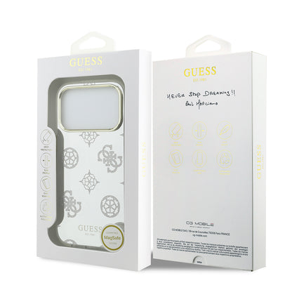 iPhone 17 Pro Kılıf Guess Orjinal Lisanslı Metal Kamera Çerçeveli Simli Aynalı Kılıf