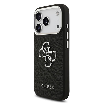 iPhone 17 Pro Kılıf Guess Orjinal Lisanslı PU Deri 4G Büyük Metal Logo Dizaynlı Kılıf