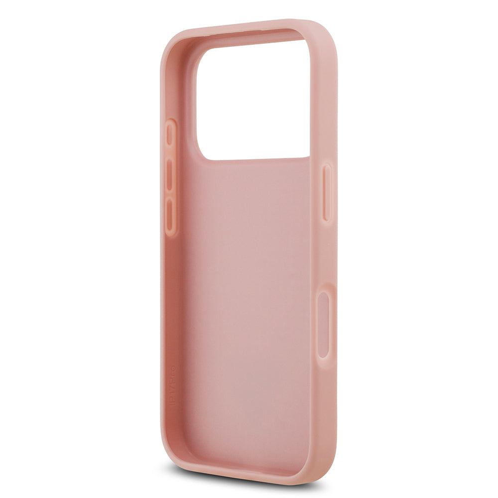 iPhone 17 Pro Kılıf Guess Orjinal Lisanslı Taşlı Arka Yüzey Üçgen Logolu Kılıf