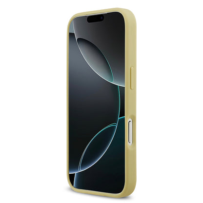 iPhone 17 Pro Kılıf Guess Orjinal Lisanslı Taşlı Arka Yüzey Üçgen Logolu Kılıf