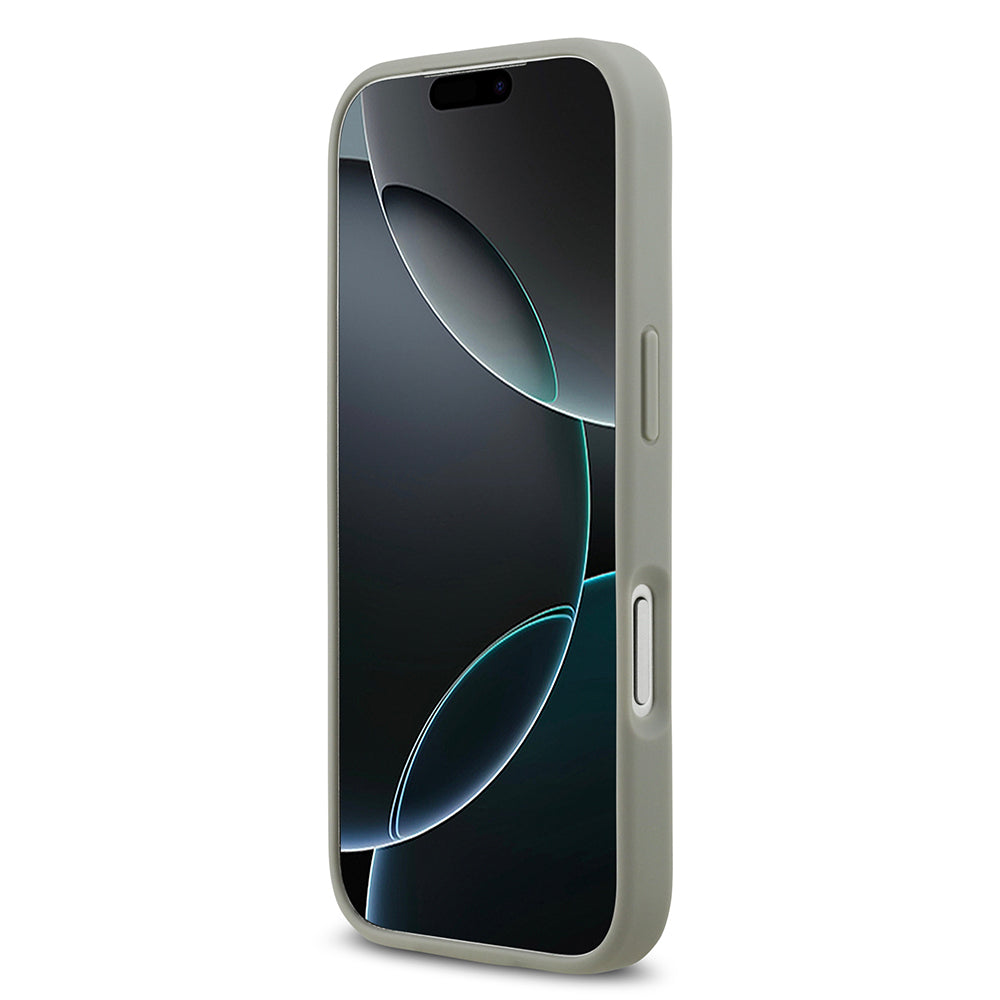 iPhone 17 Pro Kılıf Guess Orjinal Lisanslı Taşlı Arka Yüzey Üçgen Logolu Kılıf