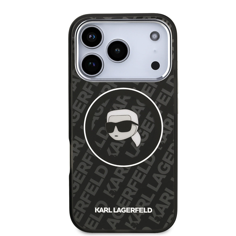 iPhone 17 Pro Kılıf Karl Lagerfeld Orjinal Lisanslı IML Baskılı KL Heads Kılıf