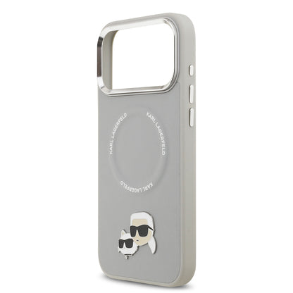 iPhone 17 Pro Kılıf Karl Lagerfeld Orjinal Lisanslı M-safe Şarj Özellikli Metal Kamera ve Buton Tasarımlı K&C PU Deri Kılıf