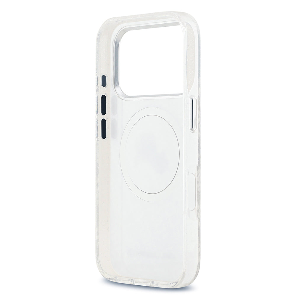 iPhone 17 Pro Kılıf Karl Lagerfeld Orjinal Lisanslı Parlayan Simli Karl & Choupette Heads Kılıf