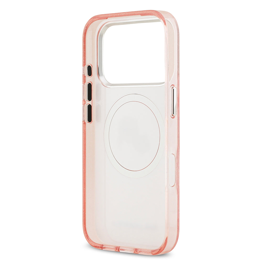 iPhone 17 Pro Kılıf Karl Lagerfeld Orjinal Lisanslı Parlayan Simli Karl & Choupette Heads Kılıf