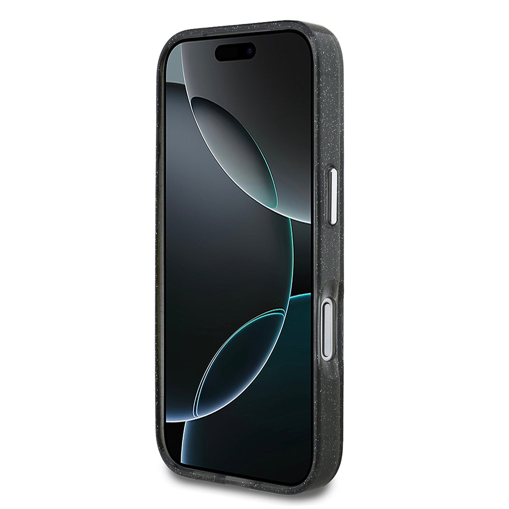 iPhone 17 Pro Kılıf Karl Lagerfeld Orjinal Lisanslı Parlayan Simli Karl & Choupette Sketch Logo Kılıf