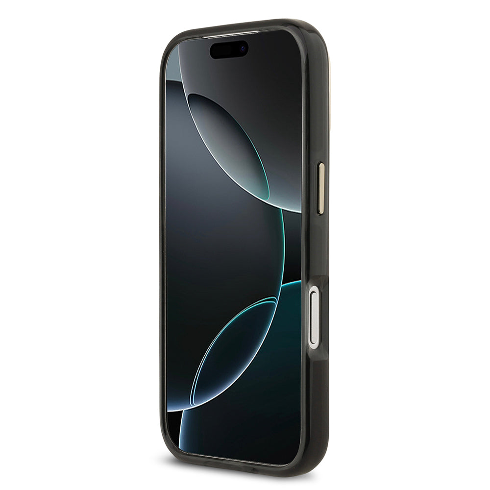 iPhone 17 Pro Kılıf Lacoste Orjinal Lisanslı M-safe Şarj Özellikli Gold Timsah Logolu Buzlu Kılıf