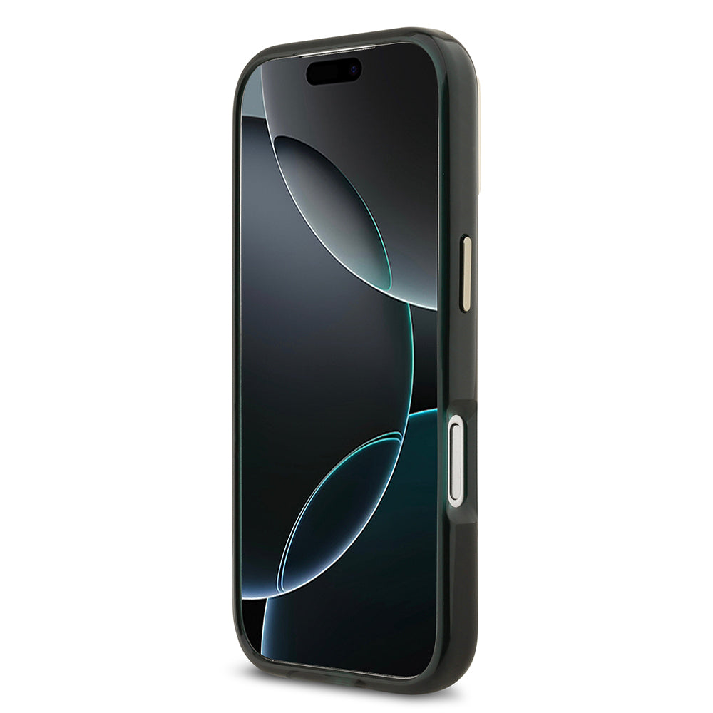 iPhone 17 Pro Kılıf Lacoste Orjinal Lisanslı M-safe Şarj Özellikli Gold Timsah Logolu Buzlu Kılıf