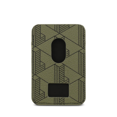 Apple iPhone 17 Pro Kılıf Lacoste Orjinal Lisanslı M-safe Şarj Özellikli PU Deri Tasarımlı Kartlıklı Karışık Monogram Desenli Kapak Siyah