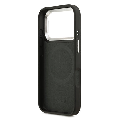 Apple iPhone 17 Pro Kılıf Lacoste Orjinal Lisanslı M-safe Şarj Özellikli PU Pike Desenli Standlı Metal Logolu Kapak Yeşil