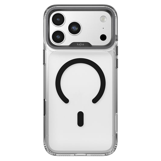 Apple iPhone 17 Pro Kılıf M-safe Şarj Özellikli Airbag Tasarımlı O-Ring Şeffaf Kajsa Trans Shield Serisi Kapak