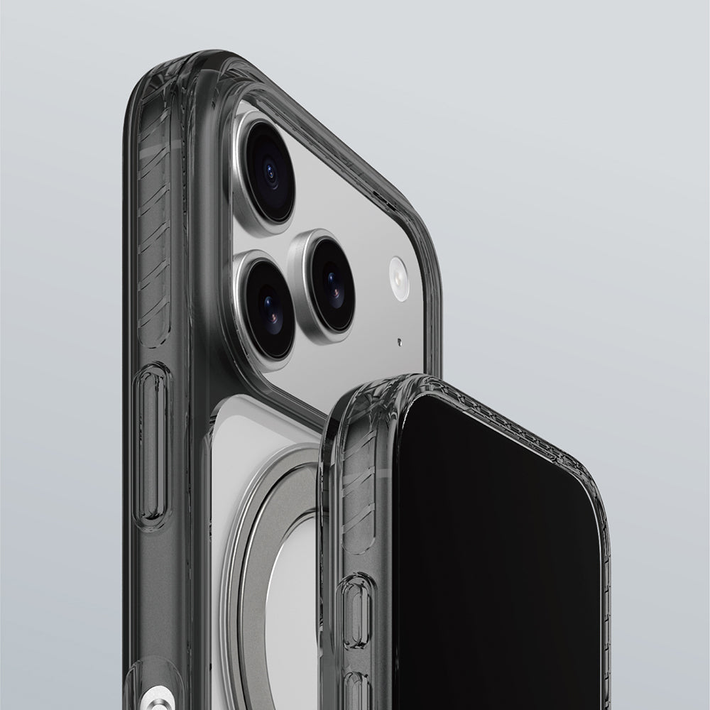 iPhone 17 Pro Kılıf M-Safe Şarj Özellikli Airbag Tasarımlı Standlı AmazingThing Titan Pro MagSpin Kılıf