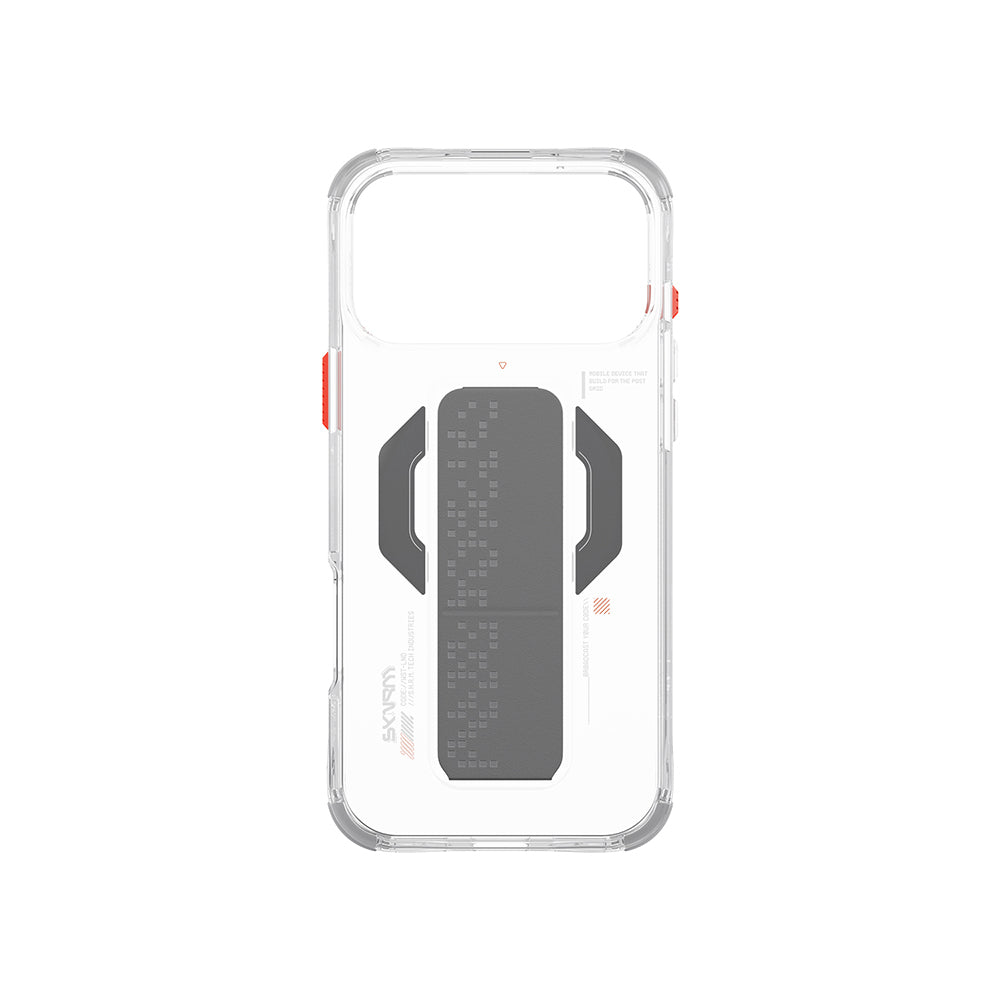 iPhone 17 Pro Kılıf M-Safe Şarj Özellikli Airbag Tasarımlı Standlı Skinarma Haxa Kılıf