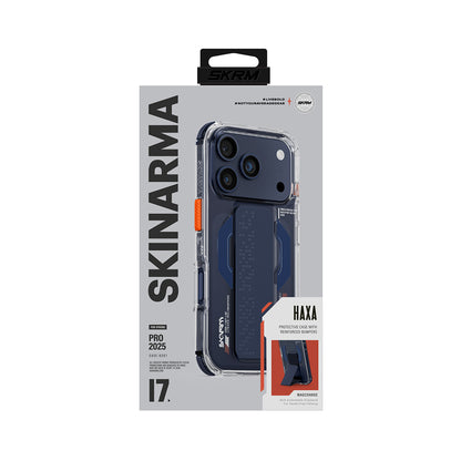 iPhone 17 Pro Kılıf M-Safe Şarj Özellikli Airbag Tasarımlı Standlı Skinarma Haxa Kılıf