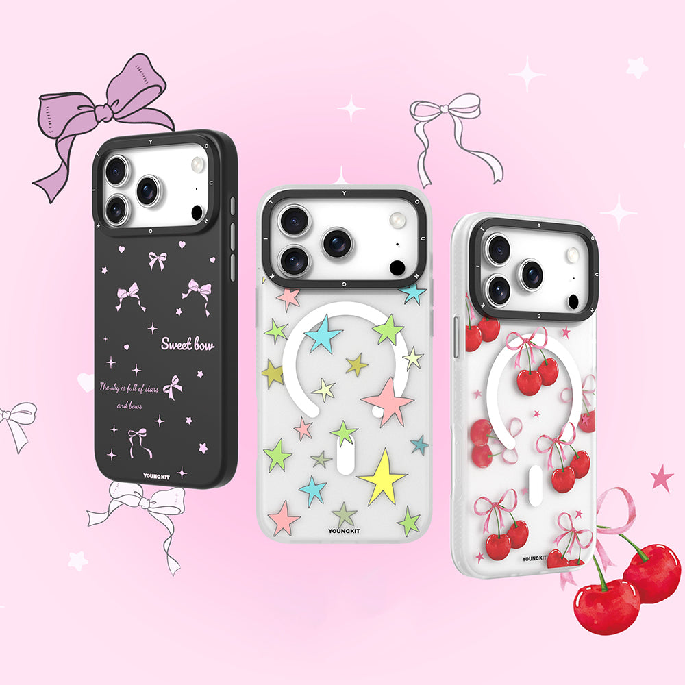 iPhone 17 Pro Kılıf M-Safe Şarj Özellikli Airbagli Çift Katmanlı Youngkit Sweathart Serisi Kılıf