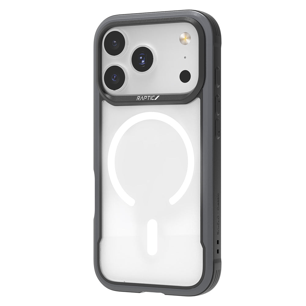 iPhone 17 Pro Kılıf M-safe Şarj Özellikli Airbagli Raptic Shield Serisi Şeffaf Arka Yüzey Kılıf