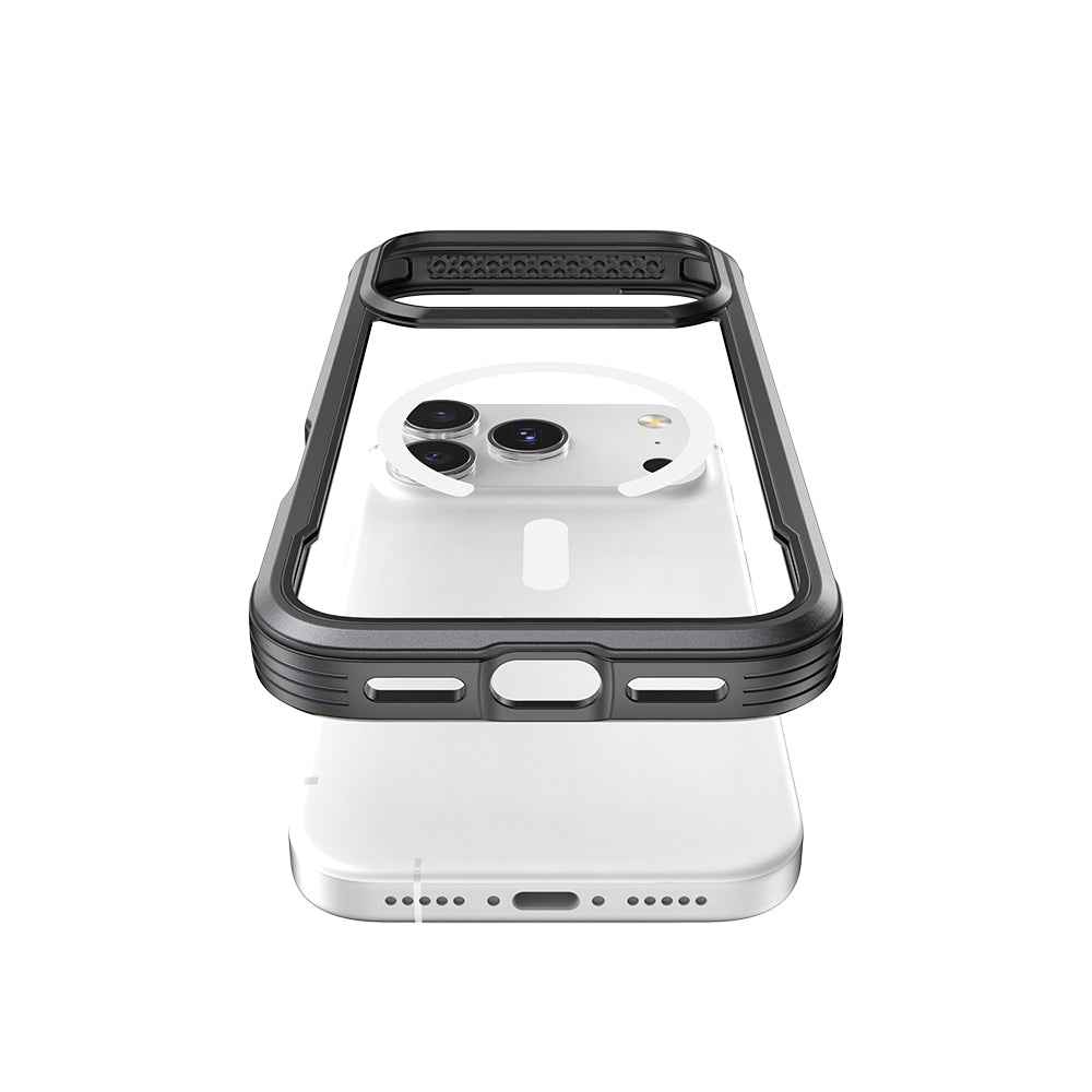 iPhone 17 Pro Kılıf M-safe Şarj Özellikli Airbagli Raptic Shield Serisi Şeffaf Arka Yüzey Kılıf