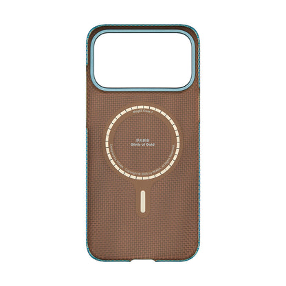 iPhone 17 Pro Kılıf M-safe Şarj Özellikli Aramid Fiber Pitaka Glints of Gold Ultra Slim Serisi Kılıf